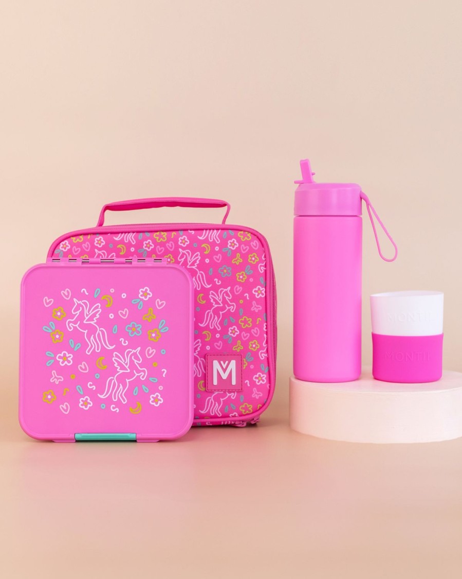 Bundles MontiiCo | Montiico Medium Lunch Bag, Box And Bottle Set - Unicorn Magic