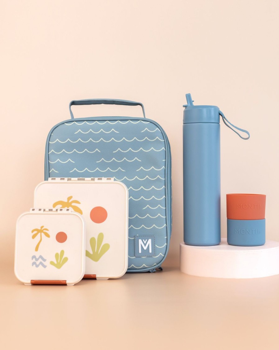 Bundles MontiiCo | Montiico Large Lunch Bag, Box And Bottle Set - Wave Rider