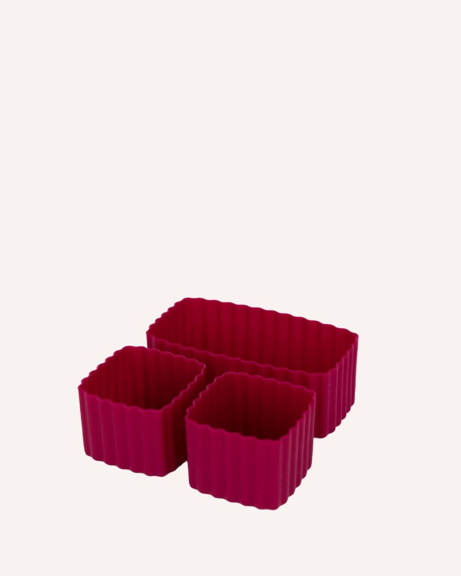 Lunch MontiiCo Silicone Cups | Montiico Bento Cups Mixed - Crimson