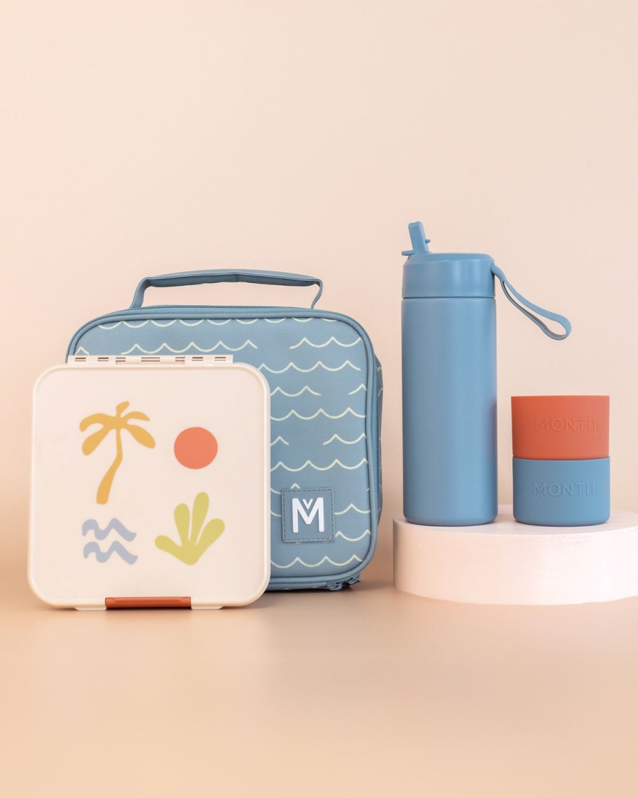 Bundles MontiiCo | Montiico Medium Lunch Bag, Box And Bottle Set - Wave Rider