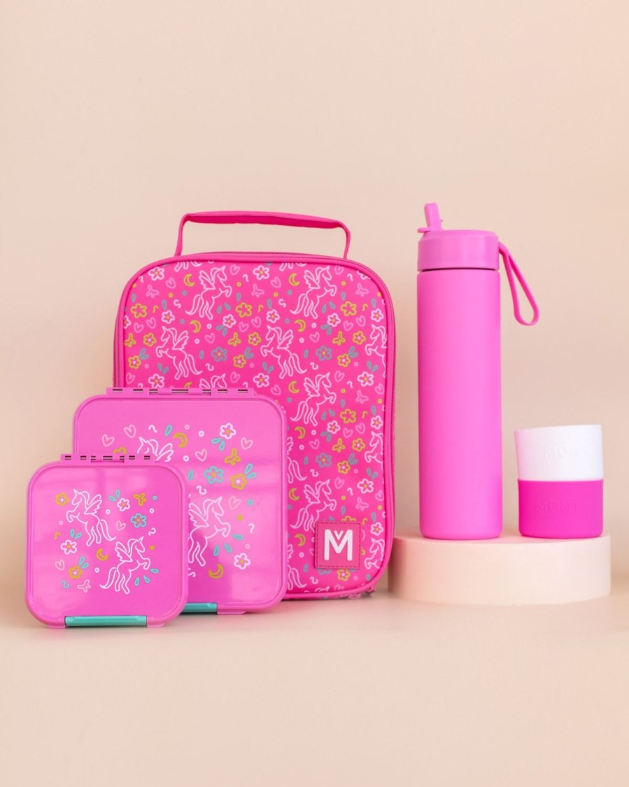 Bundles MontiiCo | Montiico Large Lunch Bag, Box And Bottle Set - Unicorn Magic