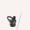 Drinkware MontiiCo Classic Drink Bottle Accessories | Montiico Drink Bottle Lid - Sipper & Straw 2.0 - Black