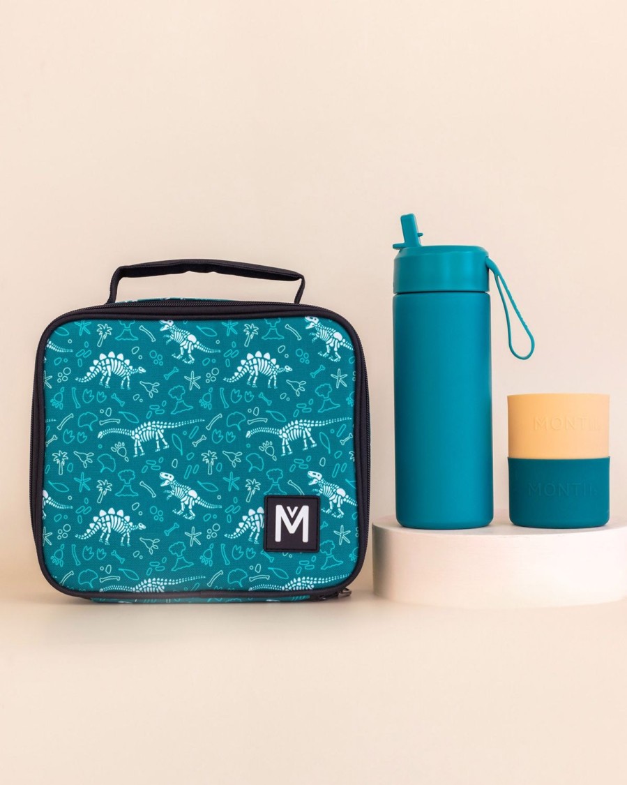 Bundles MontiiCo | Montiico Medium Lunch Bag And Bottle Set - Dinosaur Land