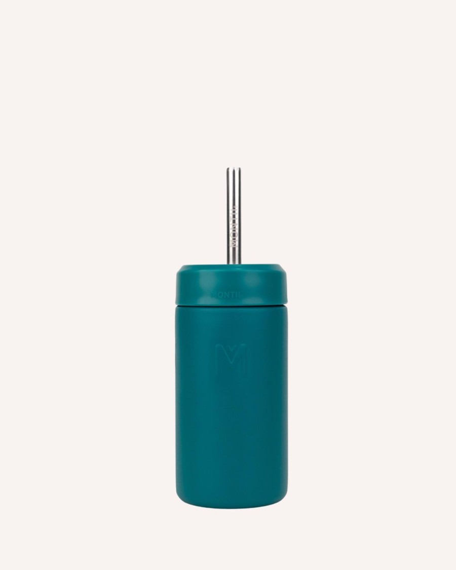 Drinkware MontiiCo Small Smoothie Cups | Montiico 350Ml Smoothie Cup & Straw - Pine