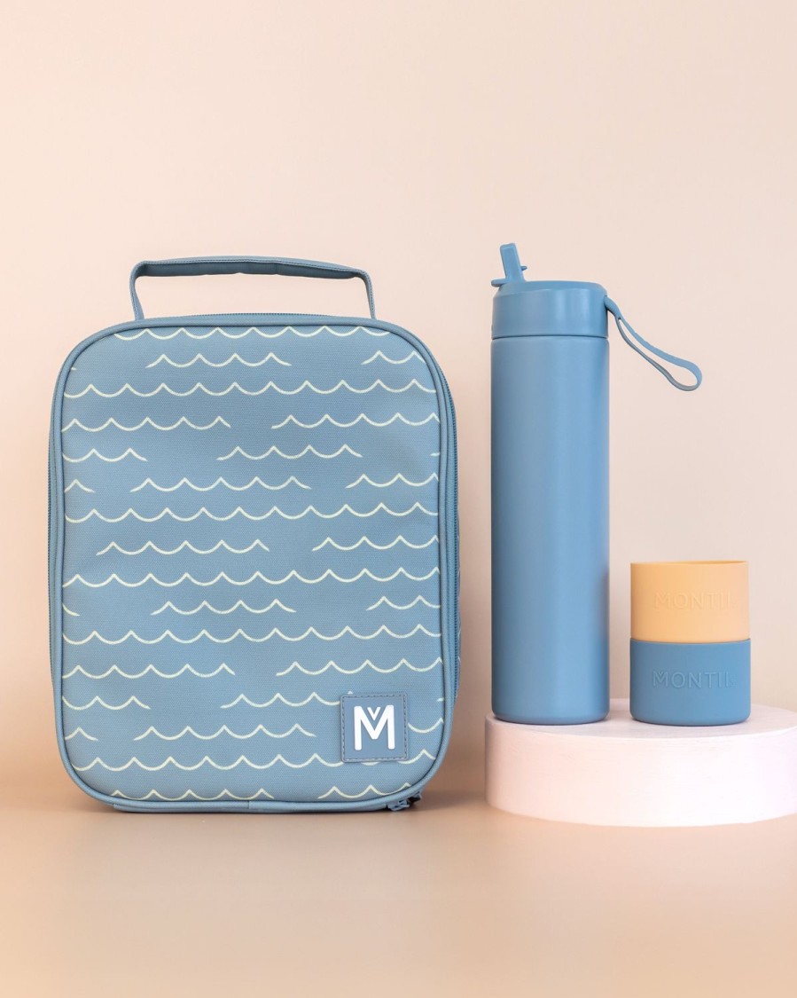 Bundles MontiiCo | Montiico Large Lunch Bag And Bottle Set - Wave Rider