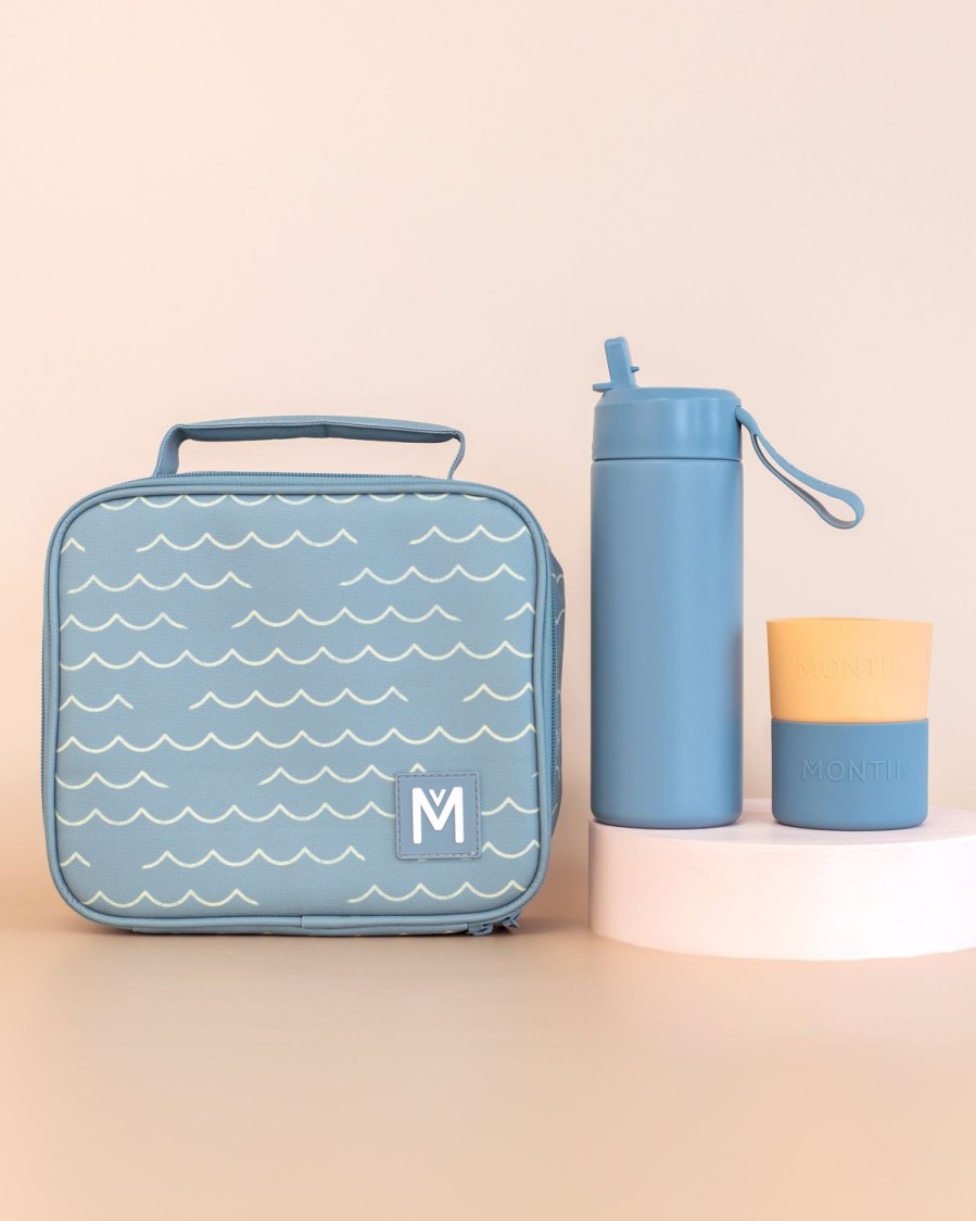 Bundles MontiiCo | Montiico Medium Lunch Bag And Bottle Set - Wave Rider