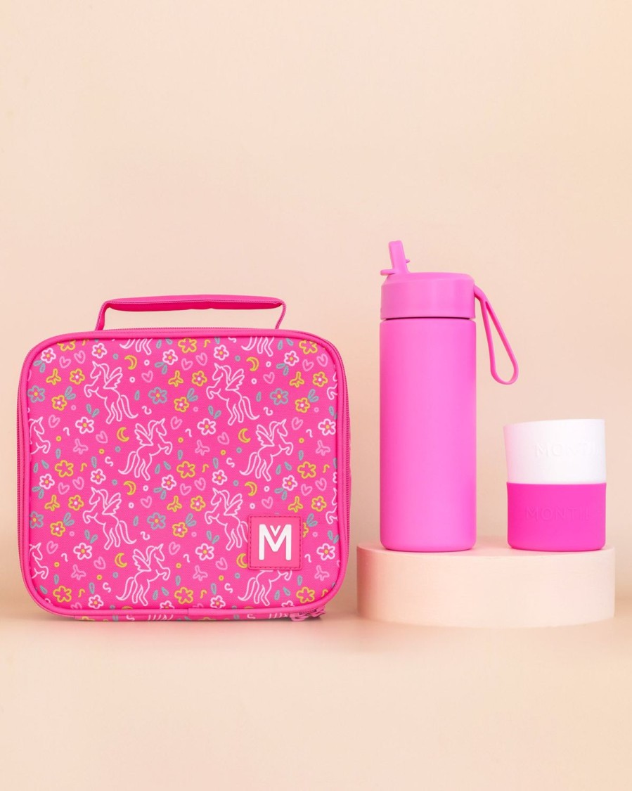 Bundles MontiiCo | Montiico Medium Lunch Bag And Bottle Set - Unicorn Magic