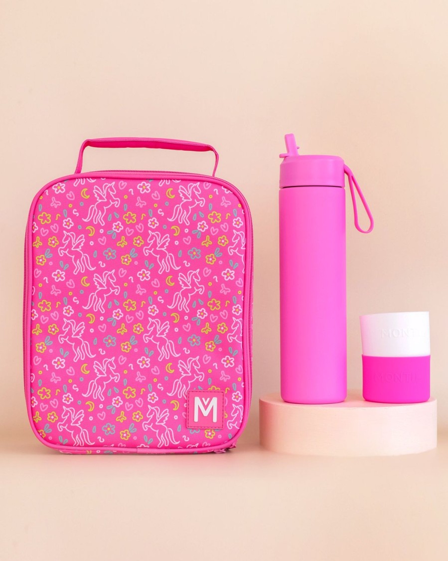 Bundles MontiiCo | Montiico Large Lunch Bag And Bottle Set - Unicorn Magic