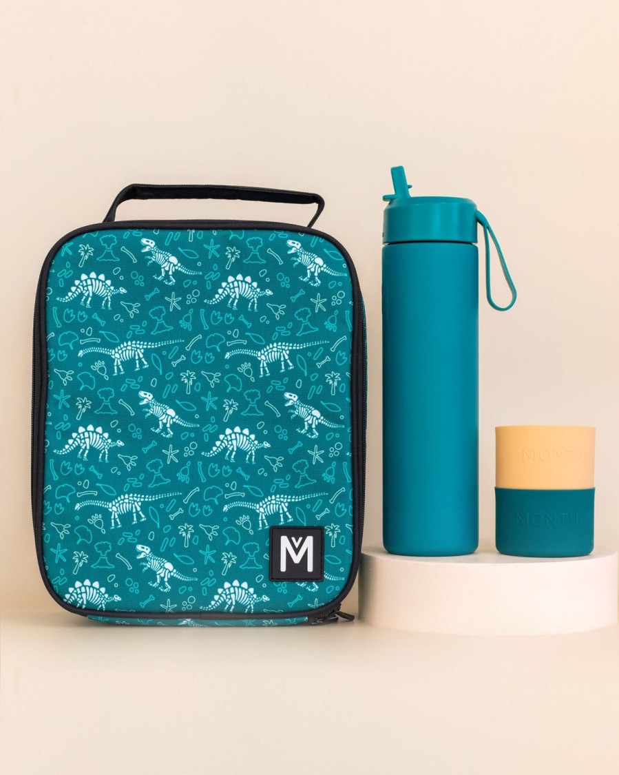 Bundles MontiiCo | Montiico Large Lunch Bag And Bottle Set - Dinosaur Land