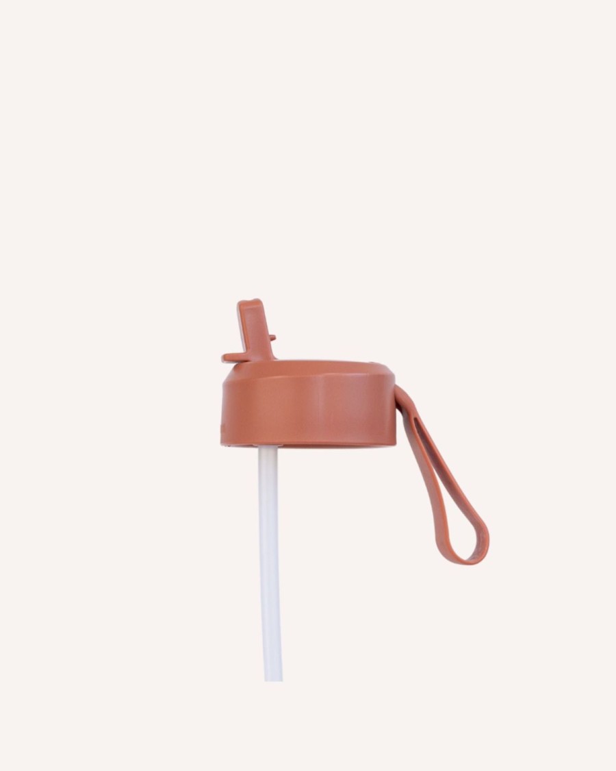 Drinkware MontiiCo Sipper Lids + Straws | Montiico Sipper Lid + Straw 350Ml - Clay