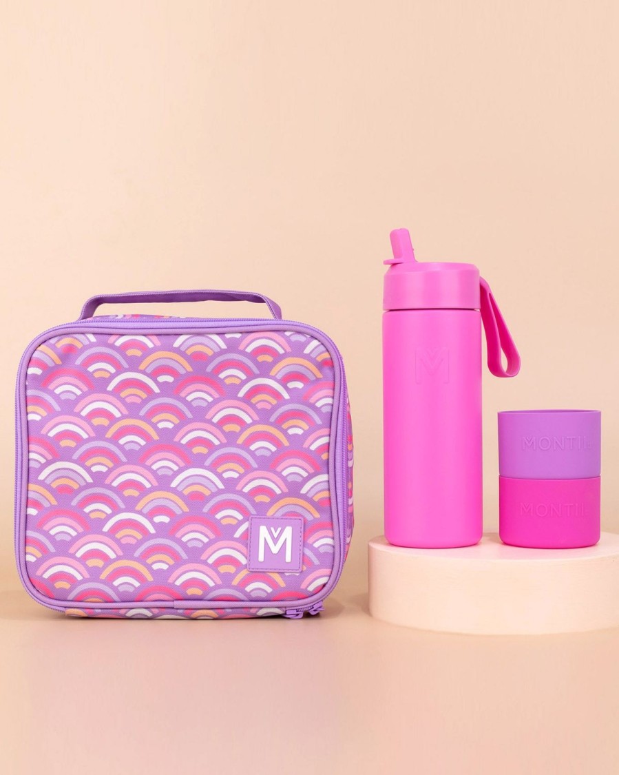 Bundles MontiiCo | Montiico Medium Lunch Bag And Bottle Set - Rainbow Roller