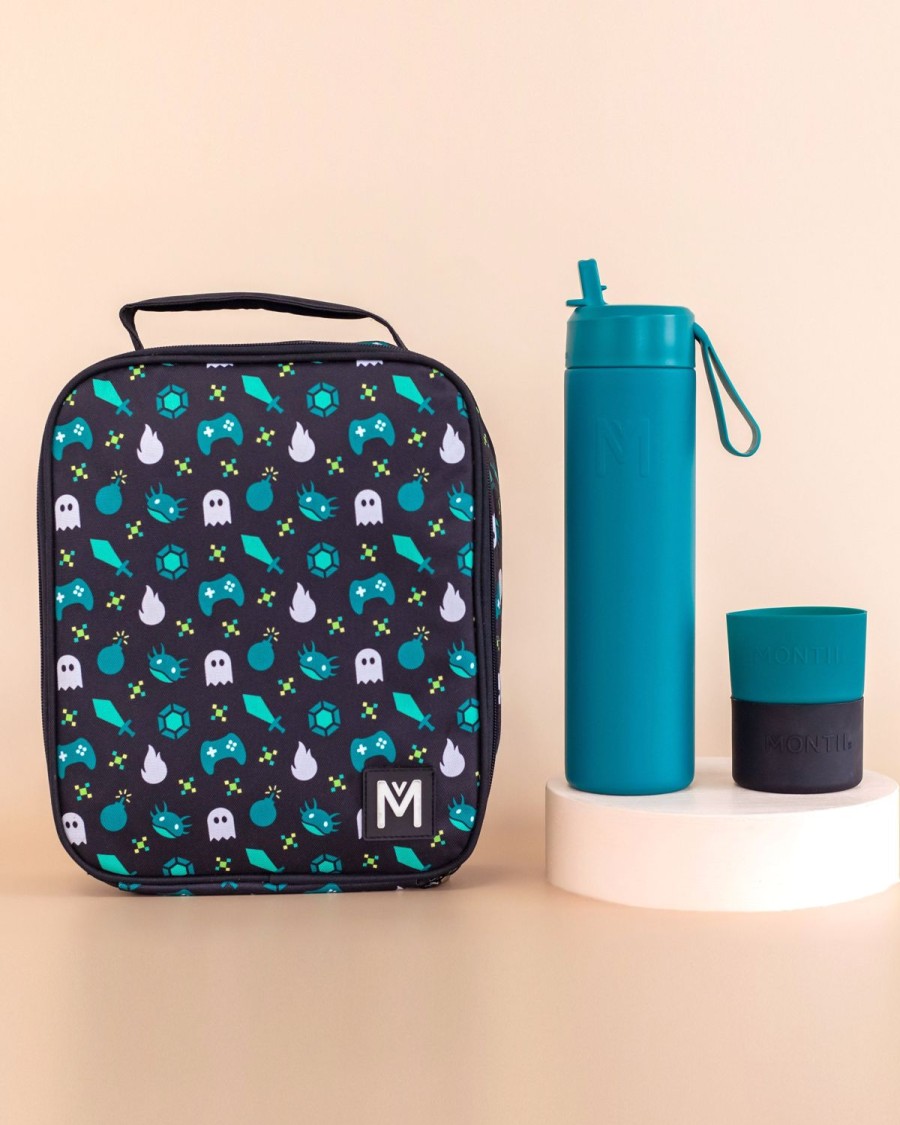 Bundles MontiiCo | Montiico Large Lunch Bag And Bottle Set - Game On