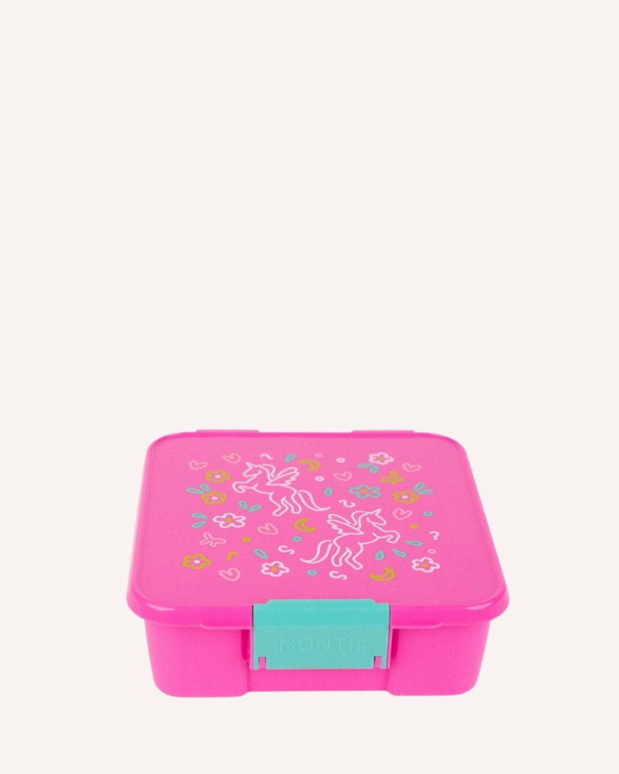 Lunch MontiiCo Medium Lunch Boxes | Montiico Bento Three Lunch Box - Unicorn Magic